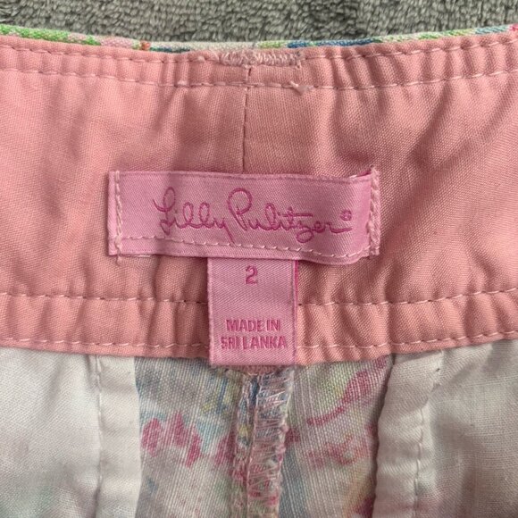Lilly Pulitzer Shorts Womens Size 2 Pop Up State of Mind Callahan Knit Casual 5” - Picture 5 of 9